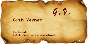 Guth Verner névjegykártya
